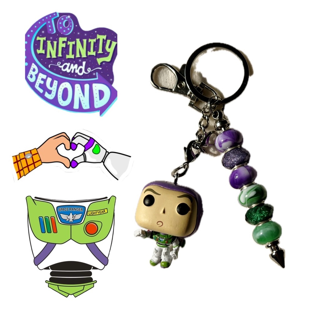 Toy Story Keychain with Buzz Lightyear Charm